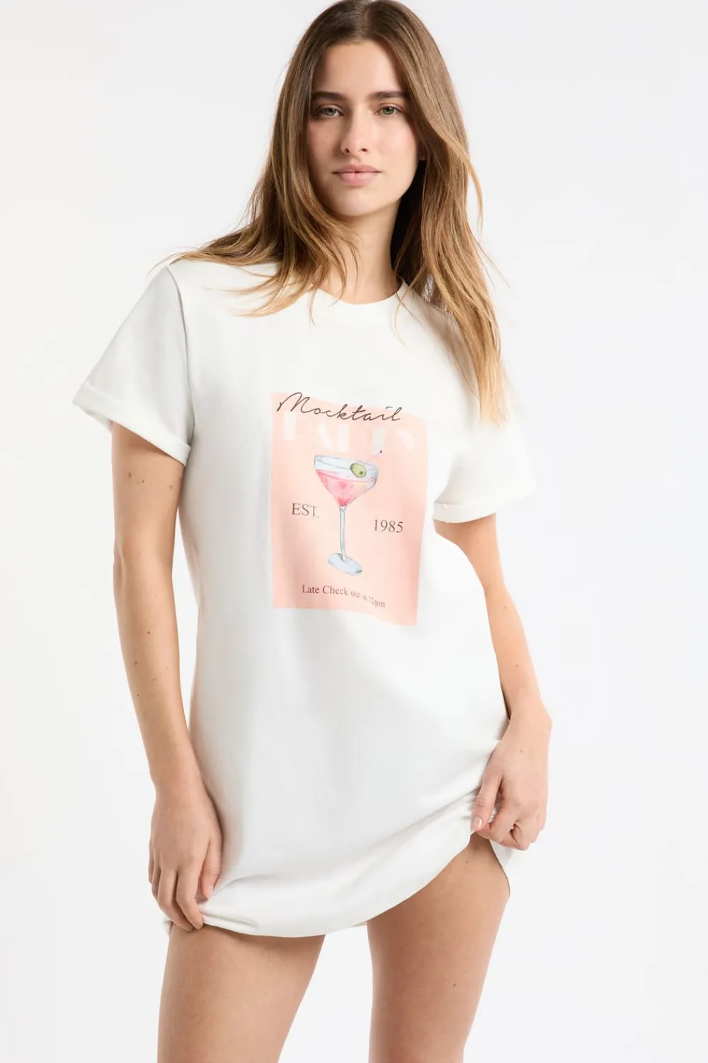 Best ETAM Camisón de algodón estampado BLANCO