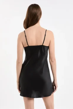Clearance ETAM Camisón de seda NEGRO
