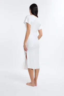 Sale ETAM Camisón largo satinado BLANCO