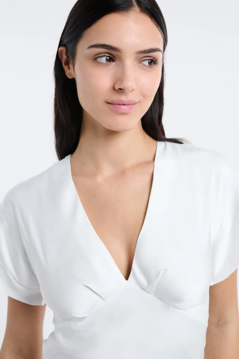Sale ETAM Camisón largo satinado BLANCO