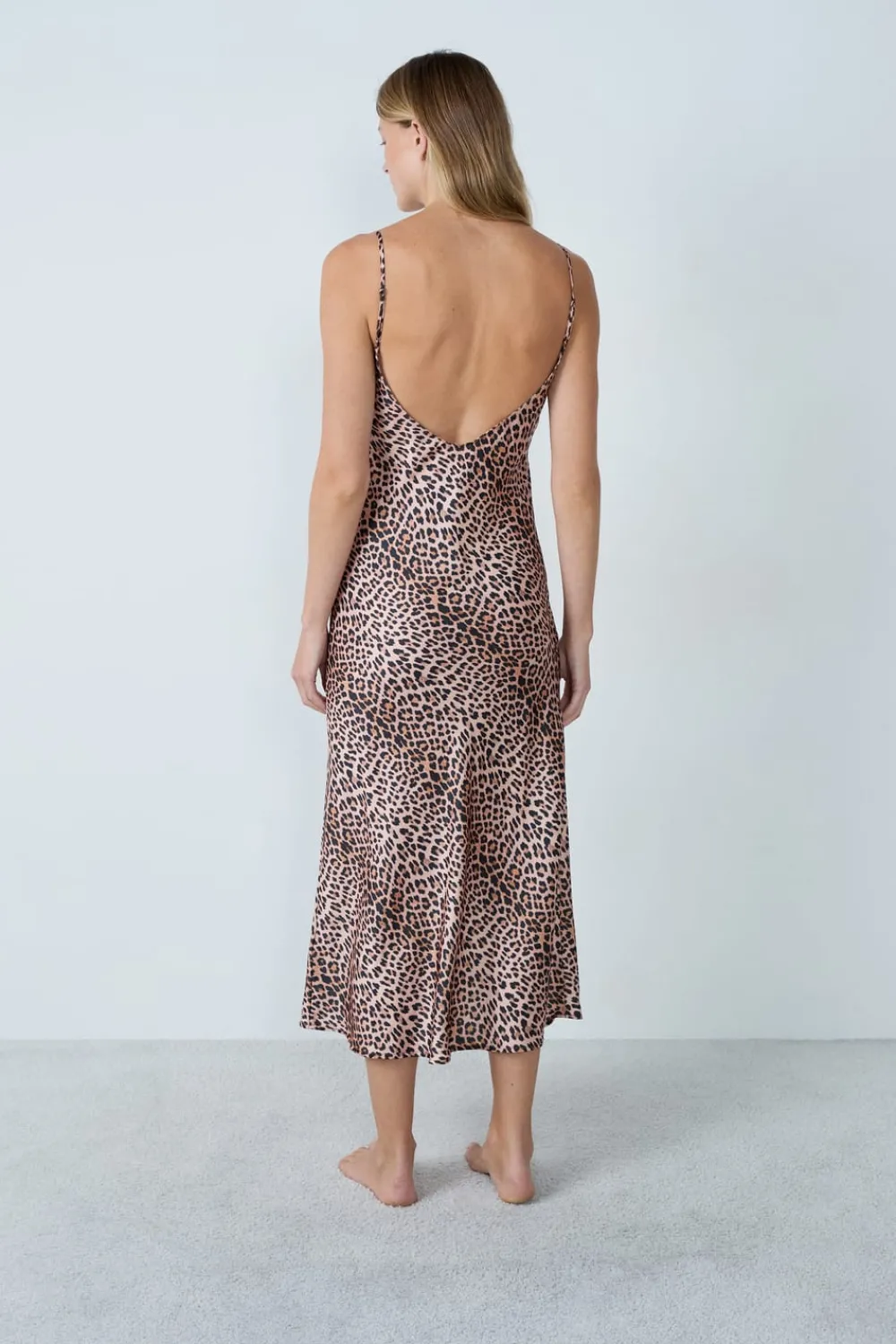 New ETAM Camisón satinado leopardo ESTAMPADO