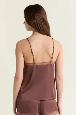 Outlet ETAM Caraco satiné CHOCOLAT