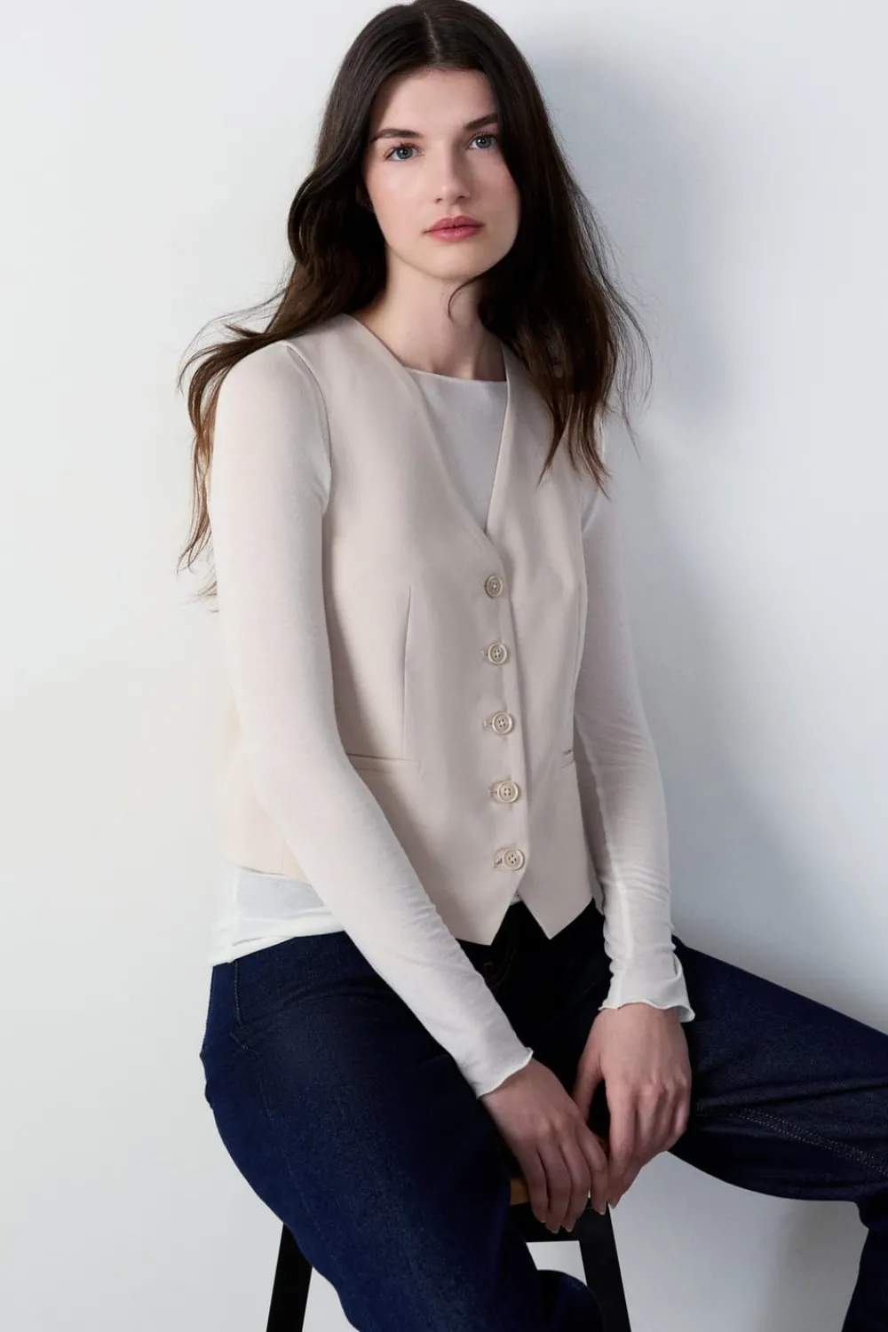 Outlet ETAM Chaleco de traje LINO