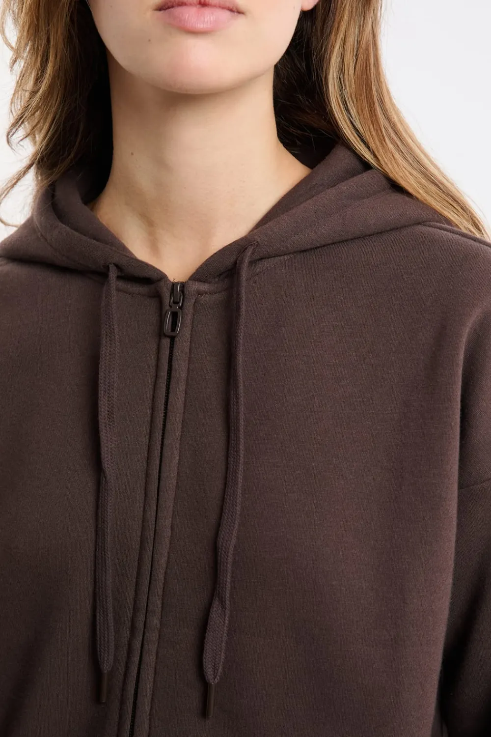 Clearance ETAM Chaqueta con capucha y algodón CHOCOLATE