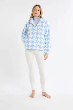 New ETAM Chaqueta con estampado efecto polar Azul