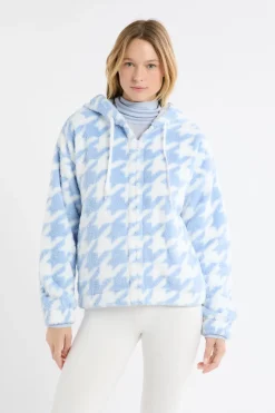 New ETAM Chaqueta con estampado efecto polar Azul