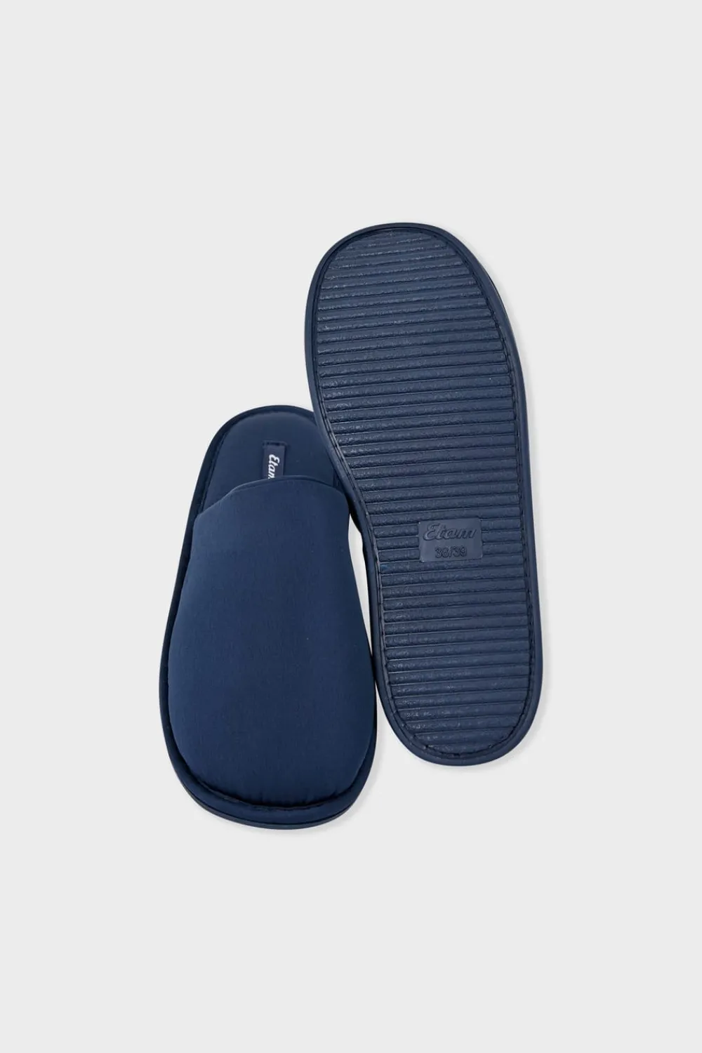 ETAM Chaussons mules satinés MARINE