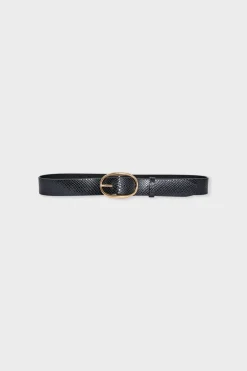 Clearance ETAM Cinturón de piel NEGRO