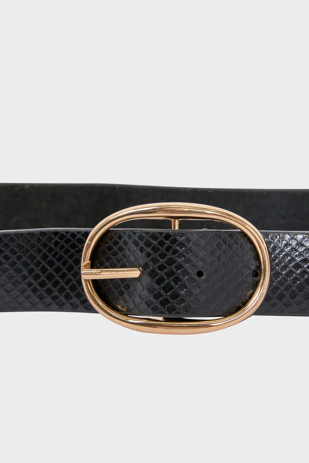 Clearance ETAM Cinturón de piel NEGRO