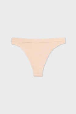 Clearance ETAM Cómodo tanga de algodón NATURAL