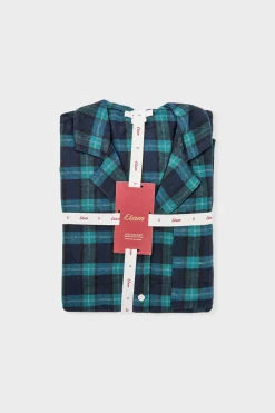Online ETAM Conjunto de pijama de 2 piezas a cuadros de algodón MARINO