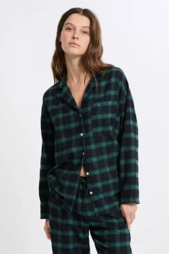 Online ETAM Conjunto de pijama de 2 piezas a cuadros de algodón MARINO