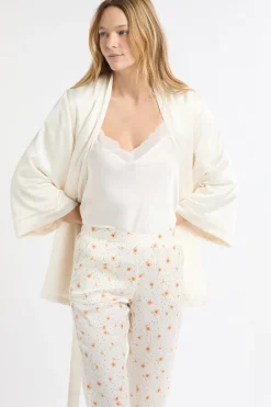 New ETAM Conjunto de pijama de 3 piezas de satén IMP FD CRUDO