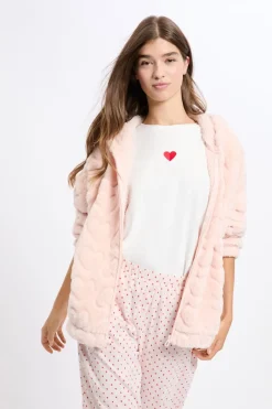 Best ETAM Conjunto de pijama de 3 piezas con estampado de algodón ROSA