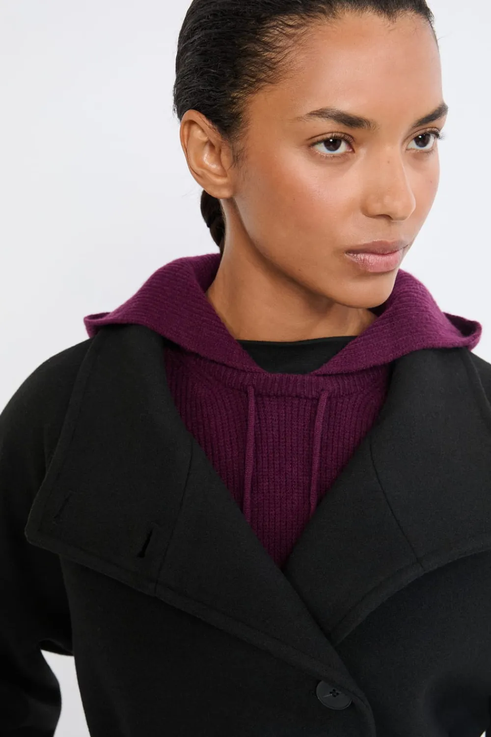 Best ETAM Cuello con capucha BURDEOS GRANATE