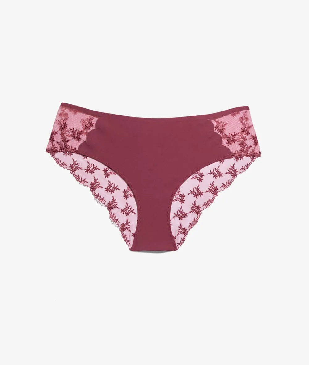 Outlet ETAM Culote de tul bordado TERRACOTA