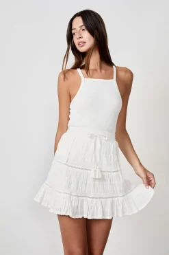 ETAM Falda bordada BLANCO
