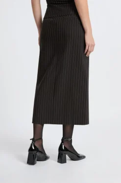Online ETAM Falda larga a rayas NEGRO