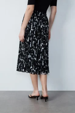 Online ETAM Falda larga plisada estampada ESTAMPADO