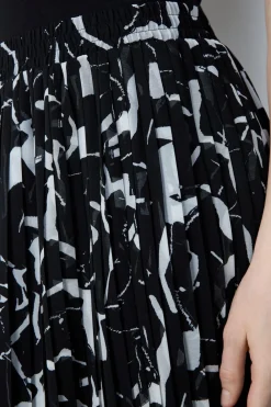 Online ETAM Falda larga plisada estampada ESTAMPADO