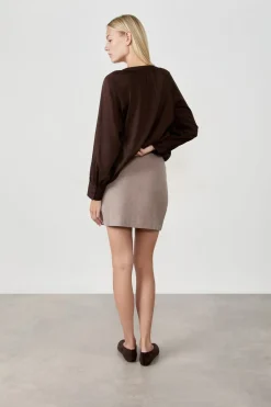 Sale ETAM Falda recta BEIGE