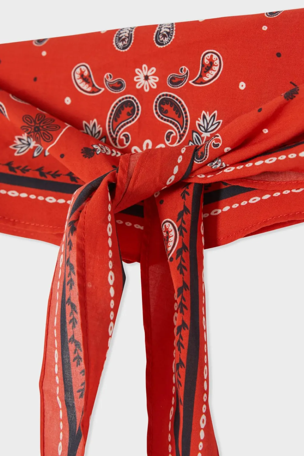 Discount ETAM Foulard en soie à motifs coeurs ROUGE