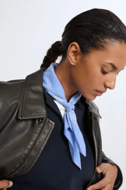 Discount ETAM Foulard estampado de algodón AZUL CLARO