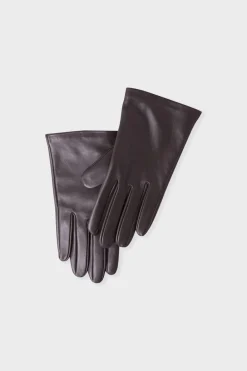 New ETAM Guantes con efecto piel CHOCOLATE