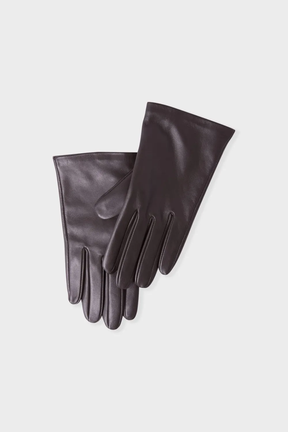 New ETAM Guantes con efecto piel CHOCOLATE