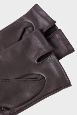 New ETAM Guantes con efecto piel CHOCOLATE