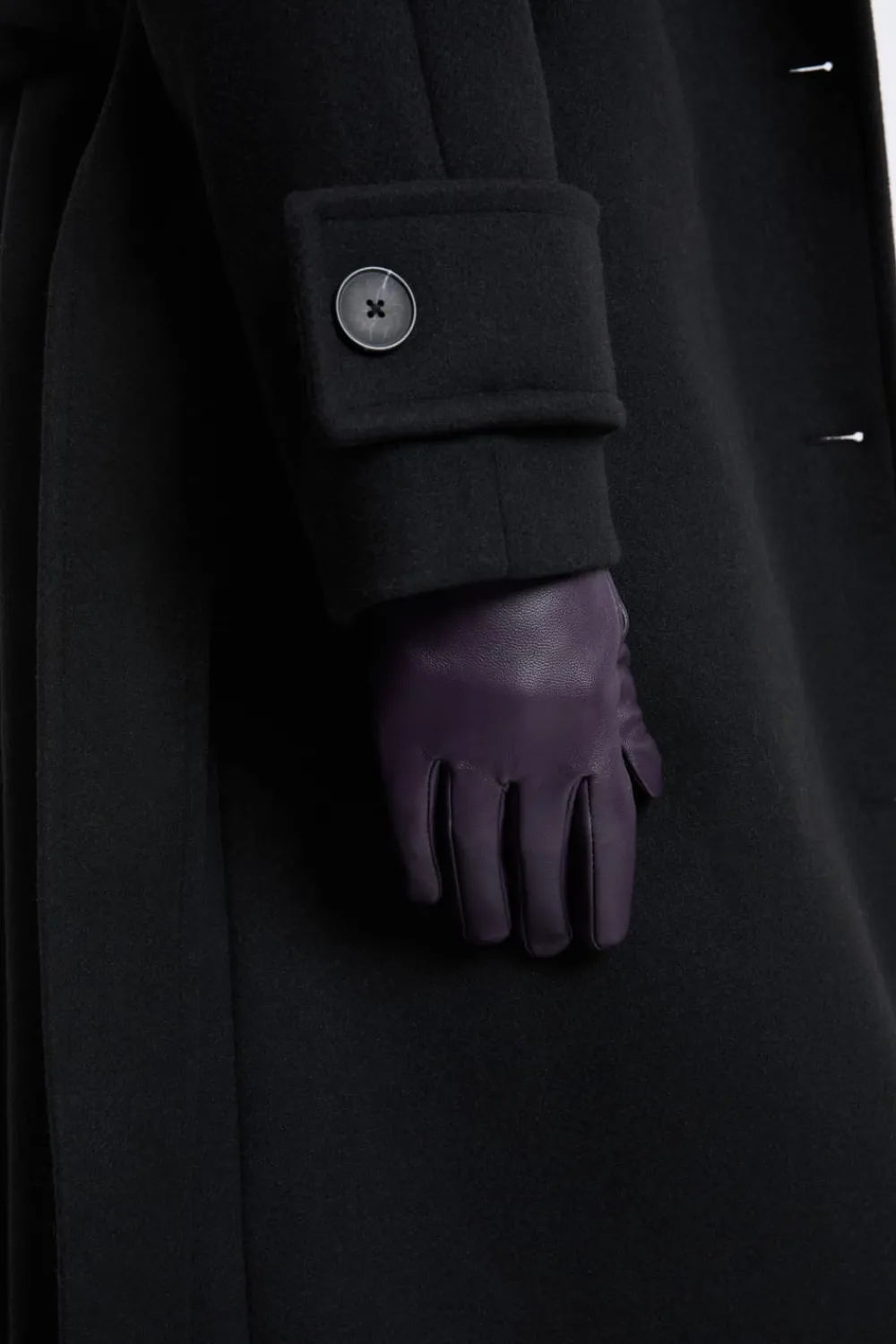 Best ETAM Guantes de cuero MORADO