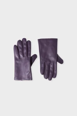 Best ETAM Guantes de cuero MORADO