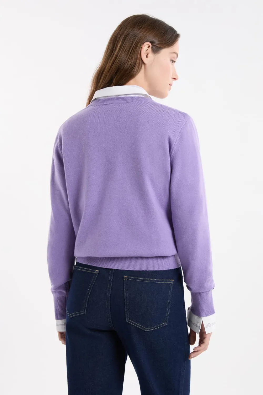Best ETAM Jersey con cuello en V de lana parma