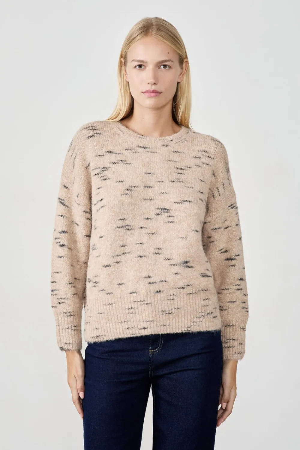 Hot ETAM Jersey de cuello redondo TAUPE