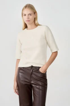 Hot ETAM Jersey de manga corta ECRU