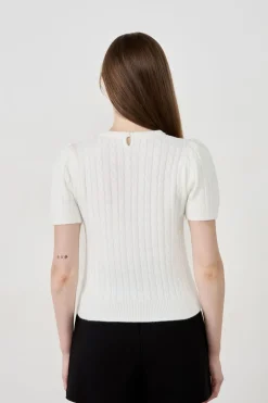 Clearance ETAM Jersey de manga corta BLANCO