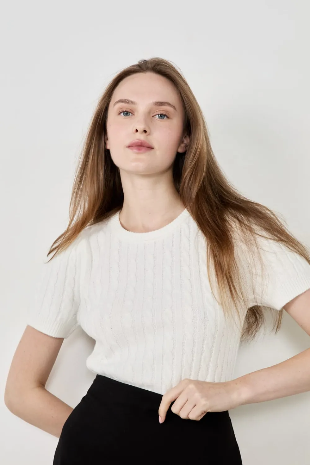 Clearance ETAM Jersey de manga corta BLANCO