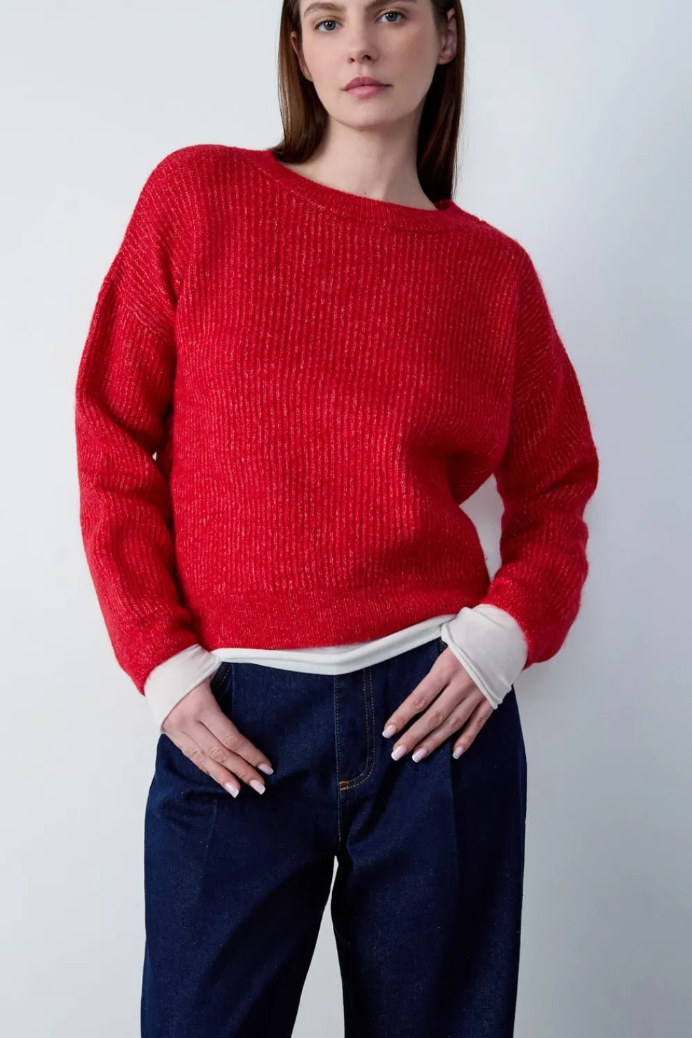 Hot ETAM Jersey de manga larga CARDINAL