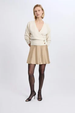 Discount ETAM Jupe courte satinée OR