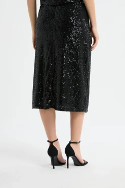 Hot ETAM Jupe longue à sequins NOIR