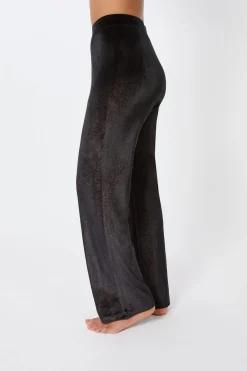 Outlet ETAM Leggings anchos tejidos brillantes NEGRO