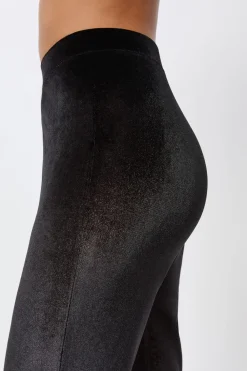 Outlet ETAM Leggings anchos tejidos brillantes NEGRO