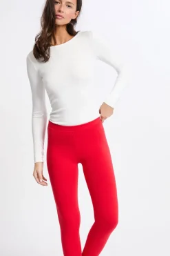 Online ETAM Leggings largos ROJO