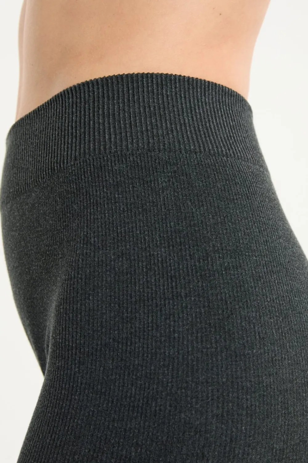 Sale ETAM Leggings largos acanalados GRIS