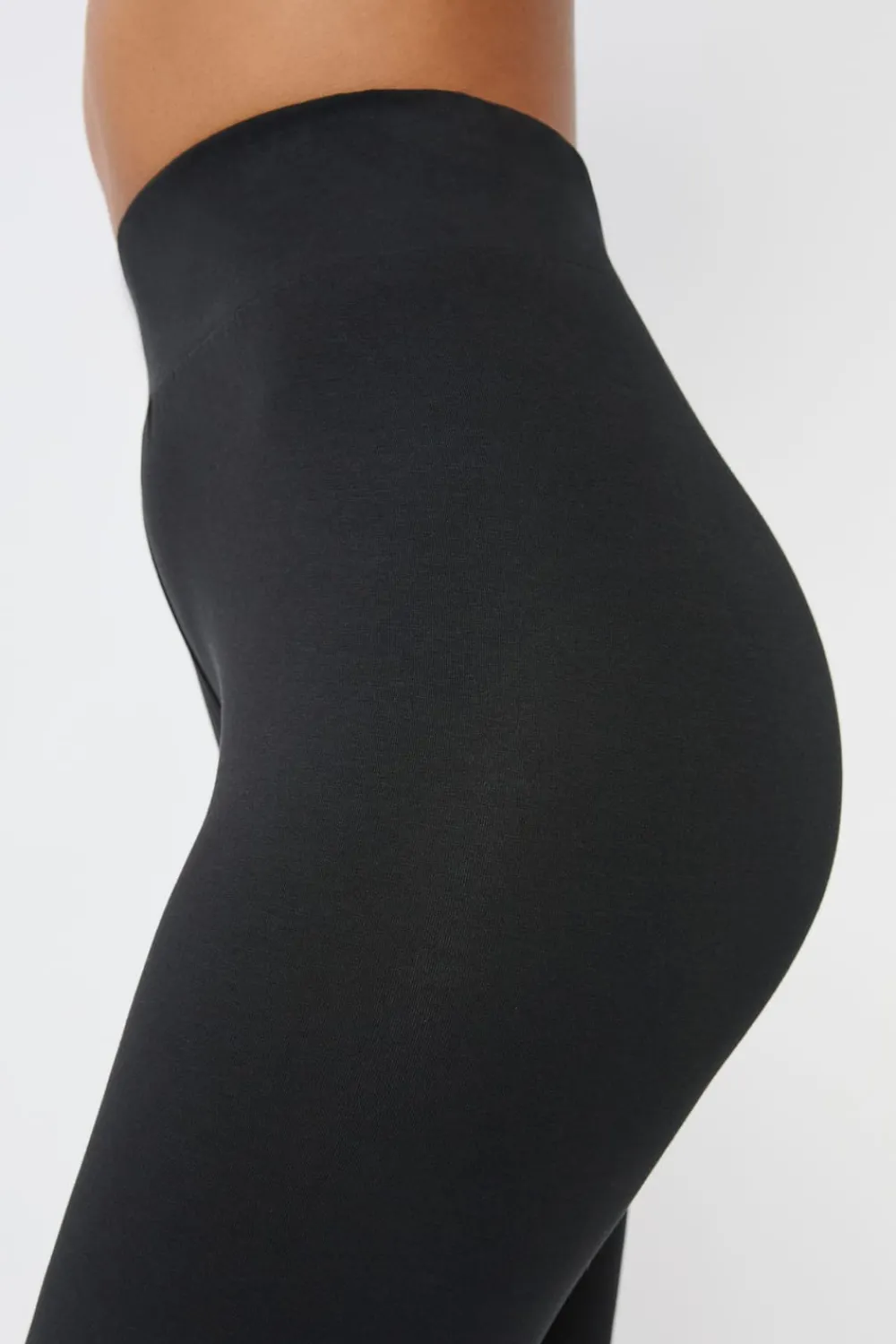 Clearance ETAM Leggings lisos de algodón NEGRO