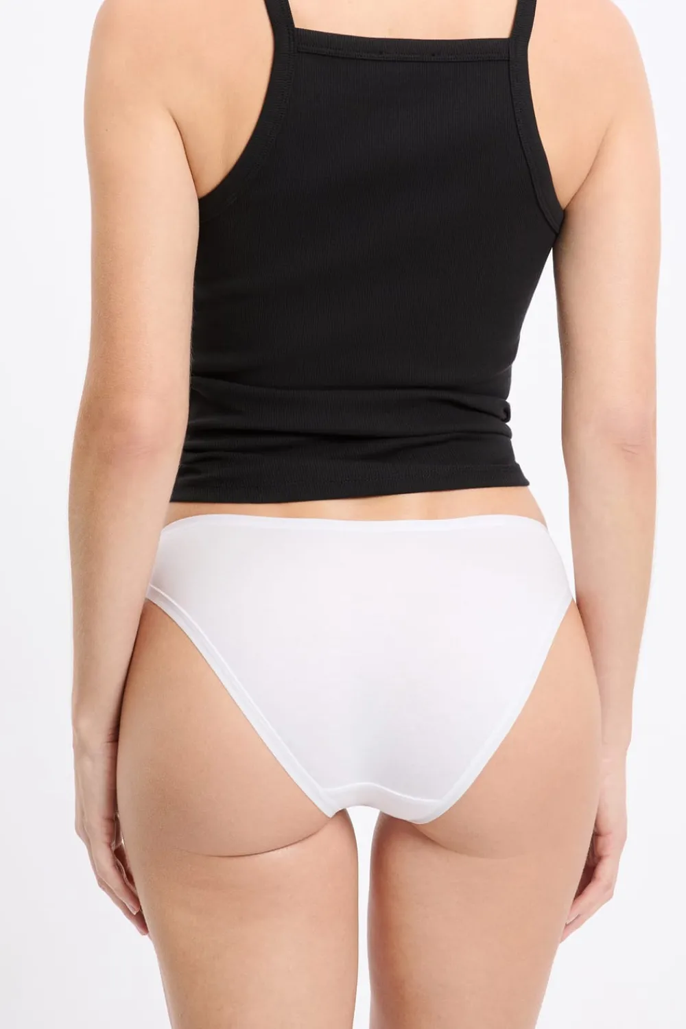 Clearance ETAM Lote de 3 braguitas de algodón BLANCO