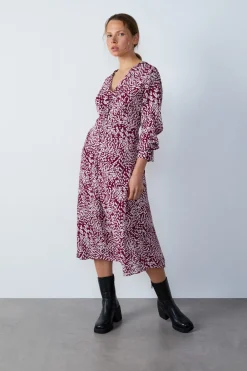 Hot ETAM Maxivestido estampado BURDEOS