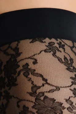 Clearance ETAM Medias semitransparentes con motivos - 30D NEGRO