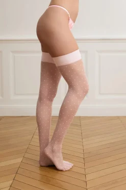 Clearance ETAM Medias transparentes con lunares ROSA EMPOLVADO