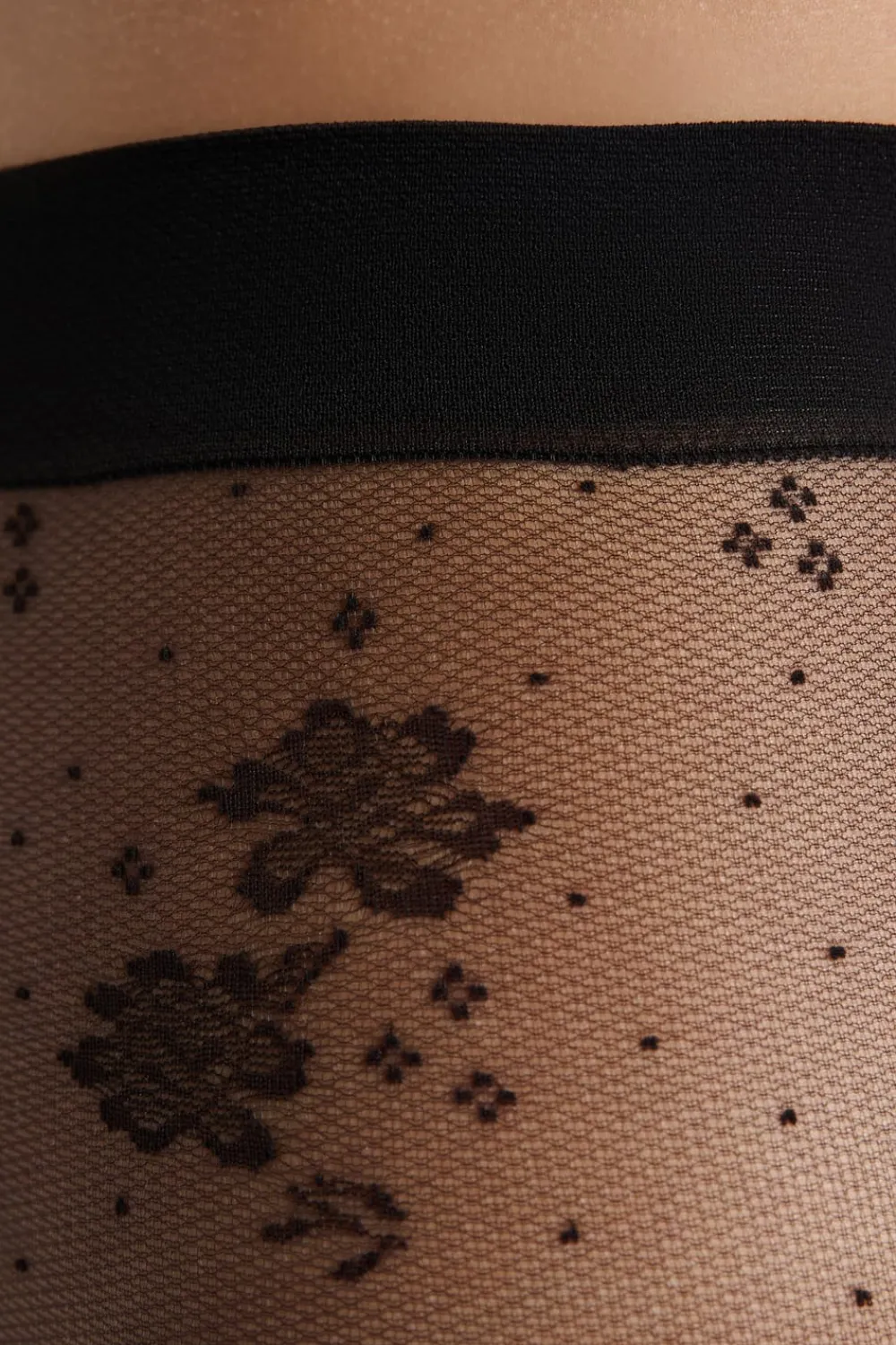 Online ETAM Medias transparentes con motivos - 15D NEGRO